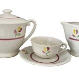 Antique earthenware coffee service from GIEN