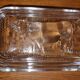 Beurrier vintage en verre Pyrex Motif vache
