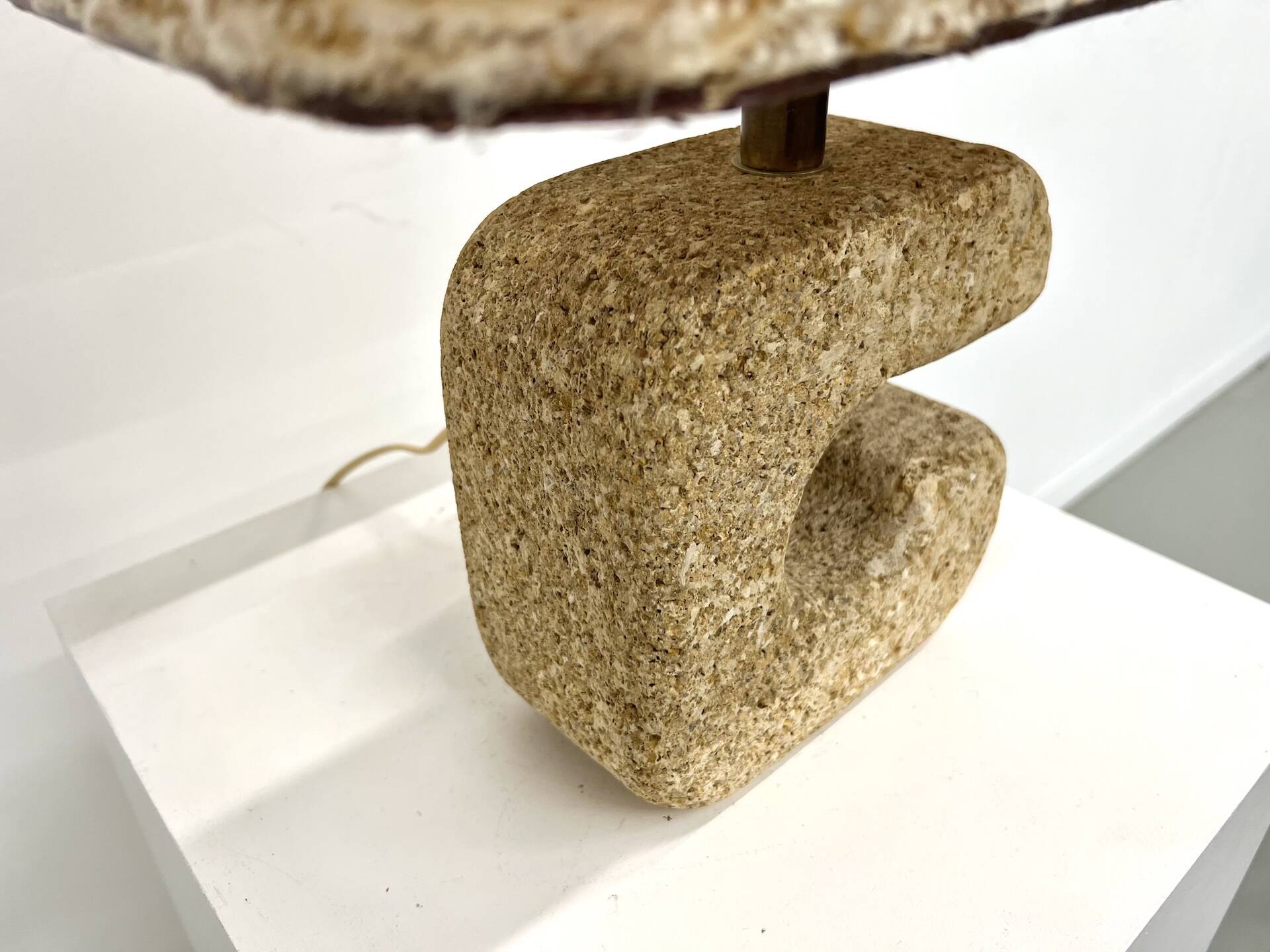 Lampe brutaliste dans le goût de Tormos, années 70