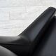 1970s, Danish highback armchair, black artificial leather, teak wood legs.