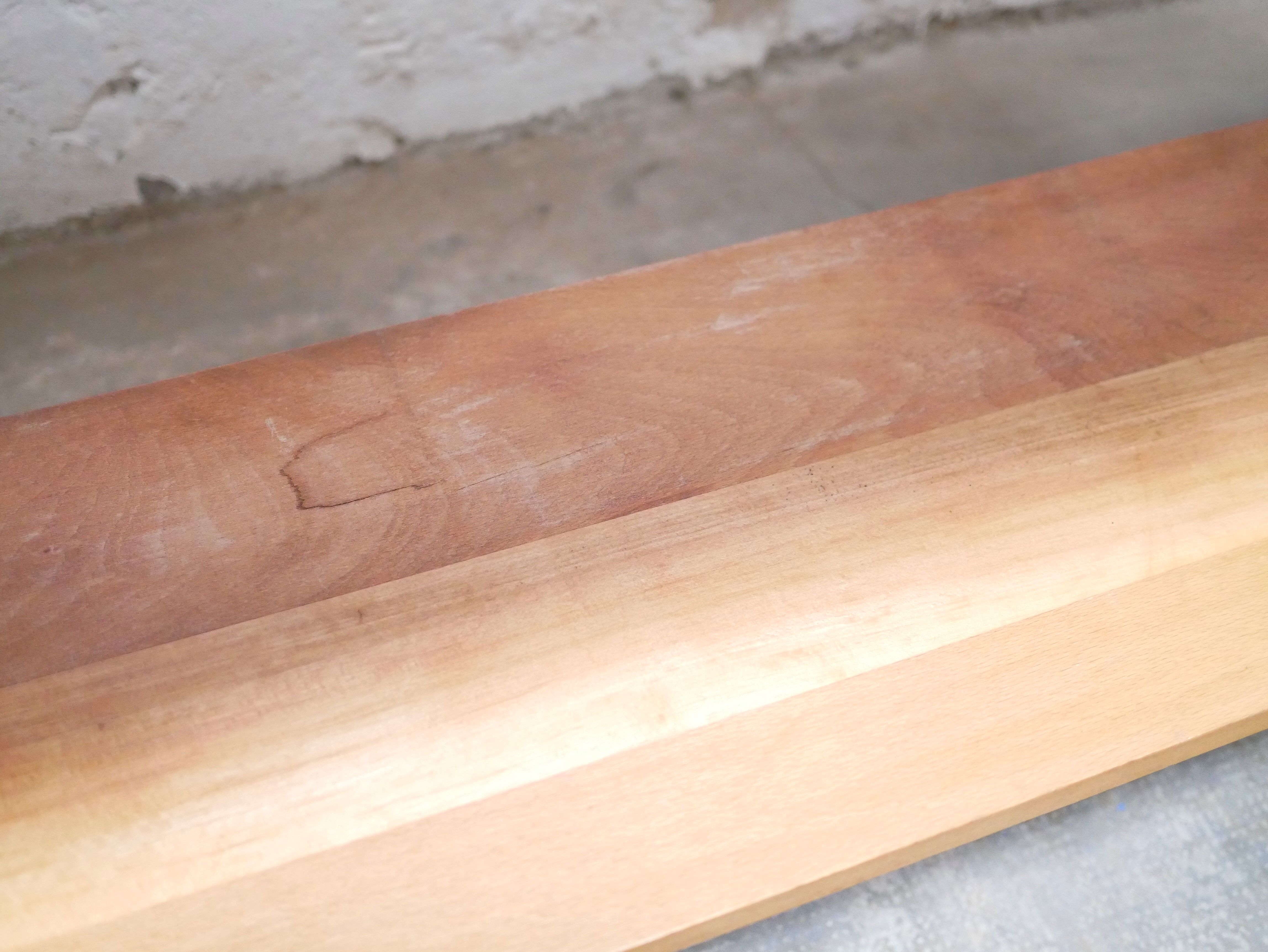 Vintage wooden and metal shelf