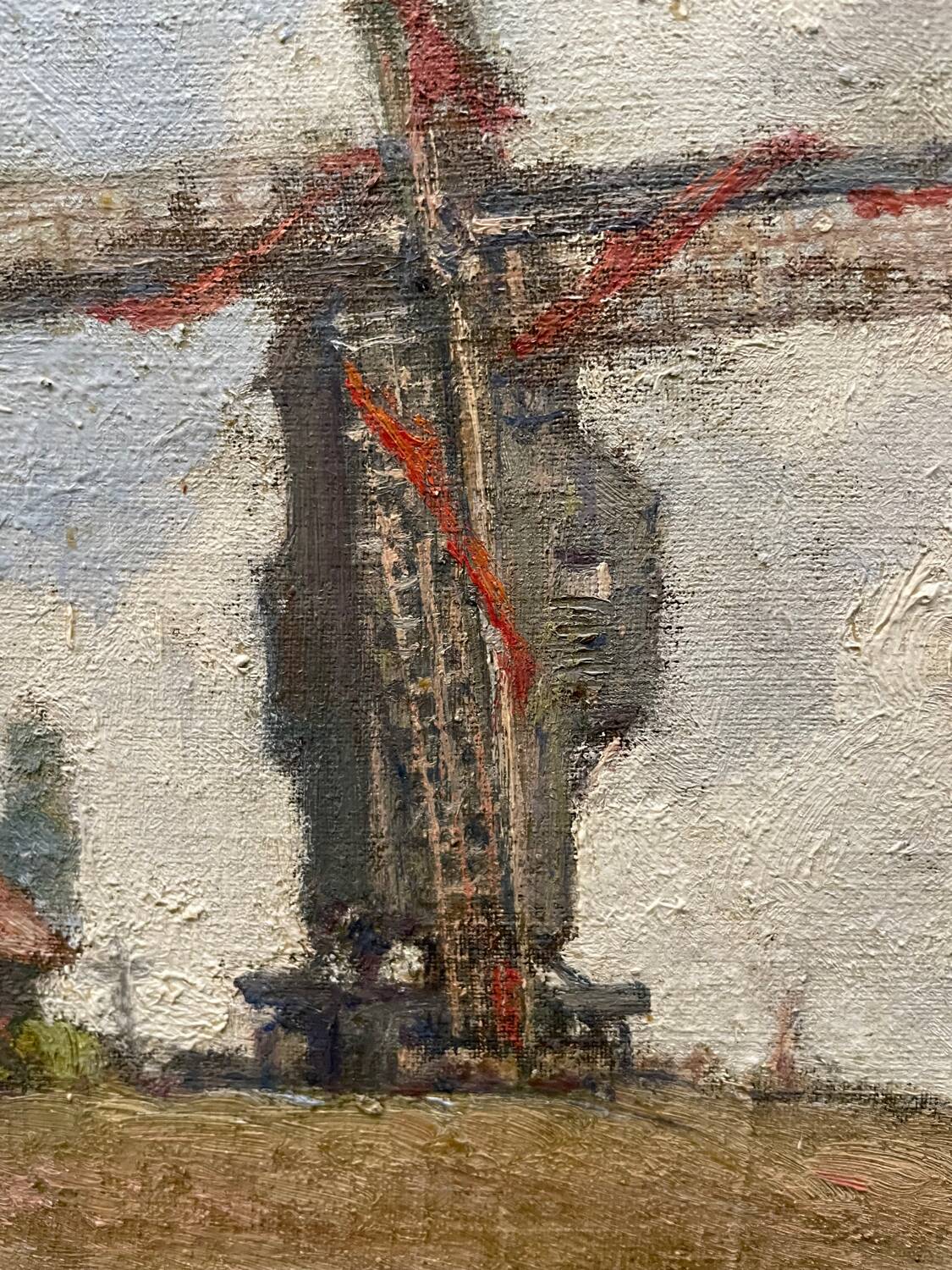 Tableau paysage moulin Jean Nys