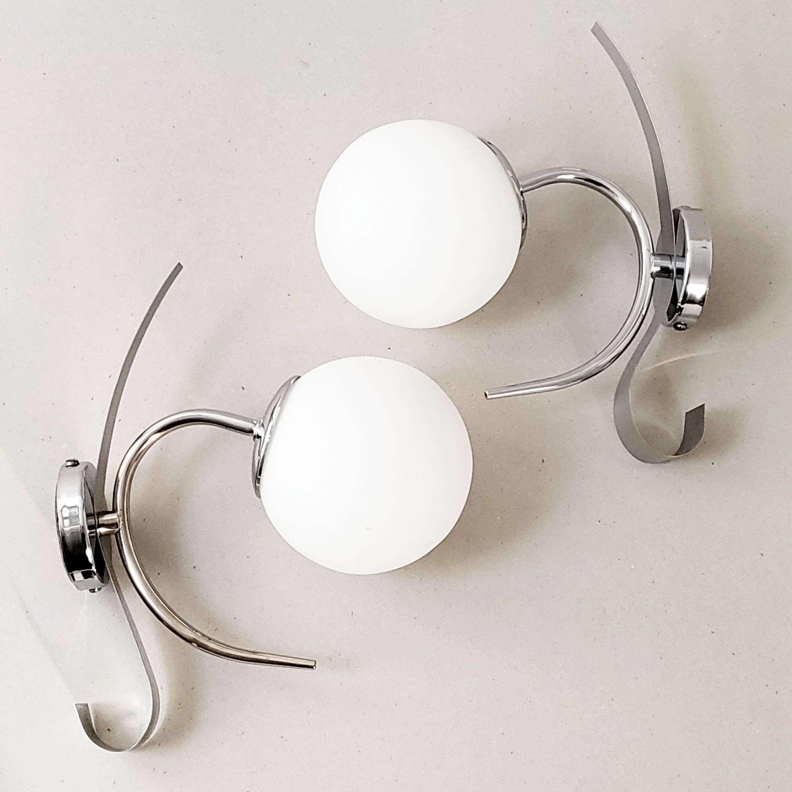 Pair of wall lamps space age 1970