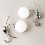 Pair of wall lamps space age 1970