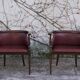 Wooden office chairs, 1950s, set of 2