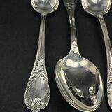 Set of 6 Christofle Marly model spoons – silver-plated – 13.5 cm
