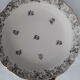 Porcelain dish decorated with golden flowers