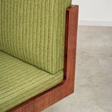 Jitona Sobeslav 1970s Green Fabric Folding Sofa