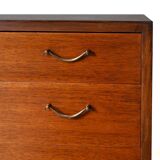 Swedish mahogany chest of drawers, 1950s-60s