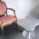 Stainless steel/agate/aluminum side table