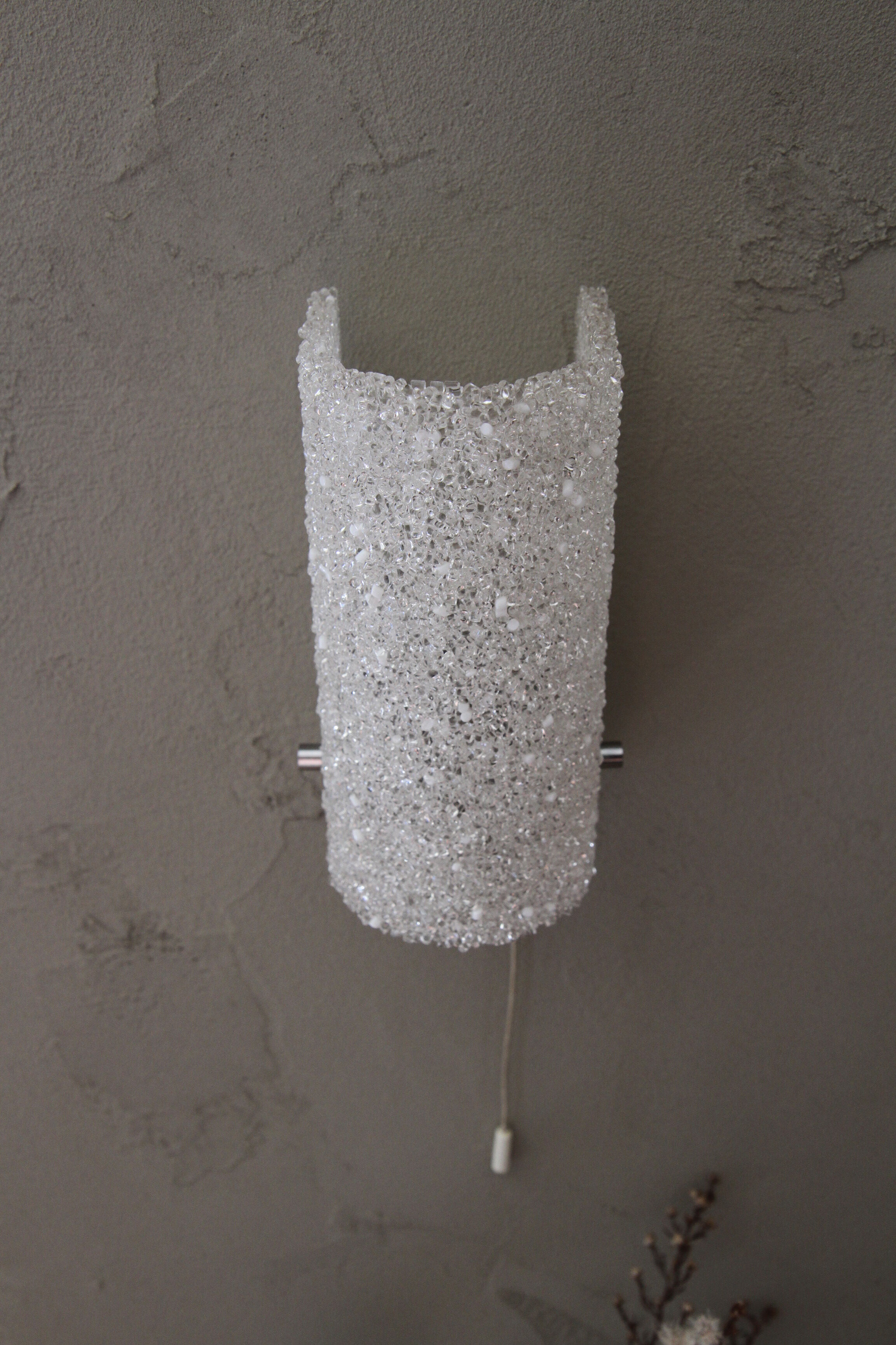 Vintage wall sconce in perspex from the 60s