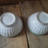 Porcelain bowls italy bordered green