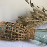 Natural rattan hooped carafe