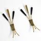 Two beautiful large Mid Century Modern brass 3-light cone wall lamps