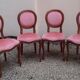 Lot de 4 chaises médaillon de style Louis Philippe