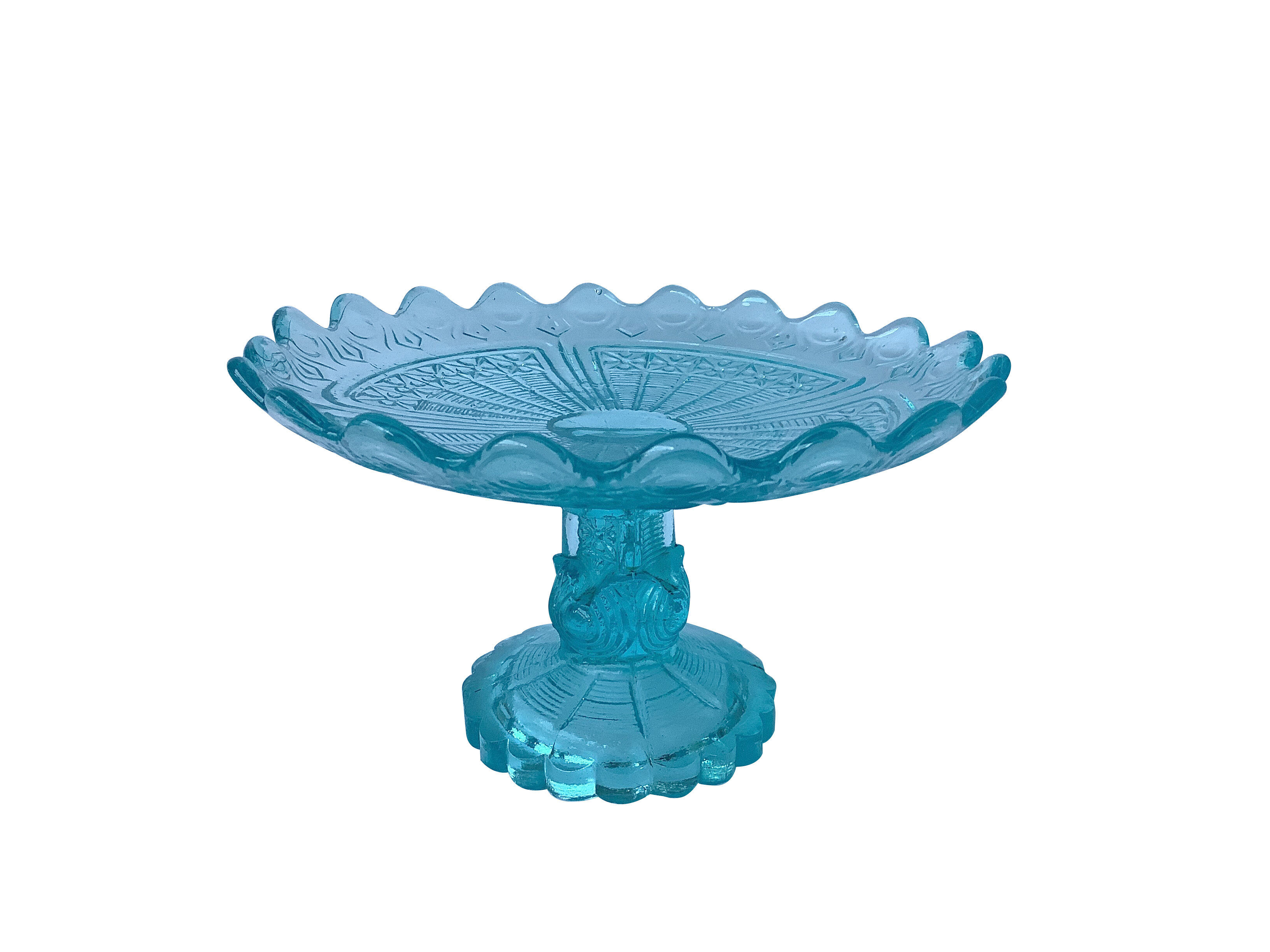 Art Deco molded glass compotier