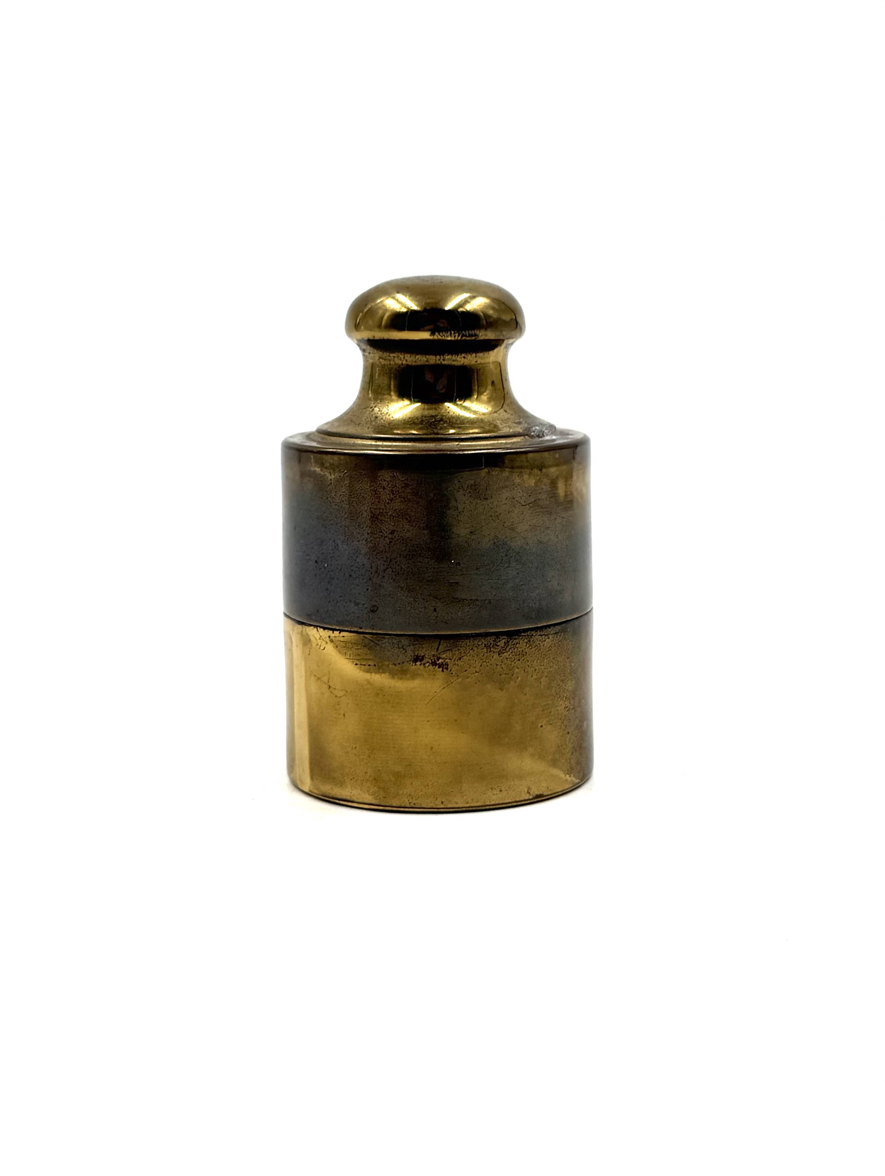 Brass weight shaped table lighter, Mauro Manetti Italy 1970