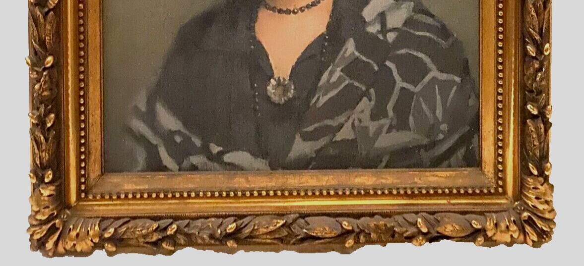 Oil on canvas "portrait of a woman" by dequene albert 20th century