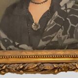 Oil on canvas "portrait of a woman" by dequene albert 20th century