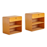 Samara Series Nightstands in Beech attributed to Derk Jan De Vries for Maisa, 1970s, Set of 2