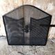 Grilled Fire Screen Fireplace 3 Shutters Black Metal Fleurs De Lys Vintage #A344