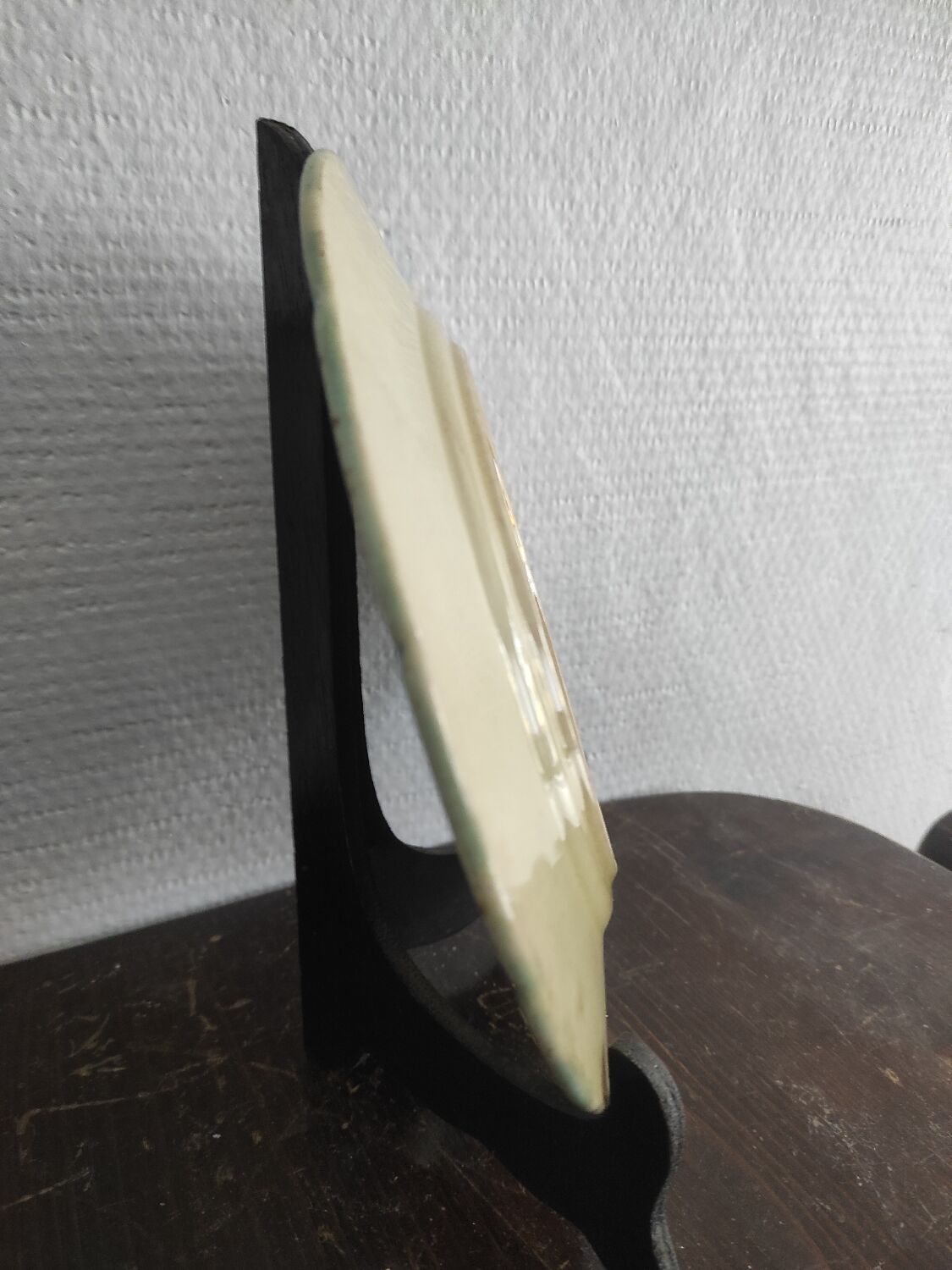 Old plate - Green Marli slip - XIX century