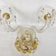 Murano diamond point glass wall lamp with pendant