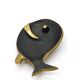 Bol/Mégotine Poisson en Laiton Milieu du Siècle par Walter Bosse, Herta Baller, Années 1950