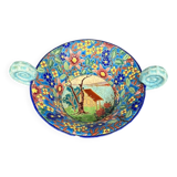 Longwy: Important bowl or empty pocket in polychrome cloisonné enamels