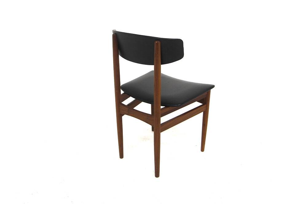 Chaise scandinave en teck en skaï, Danemark, 1960