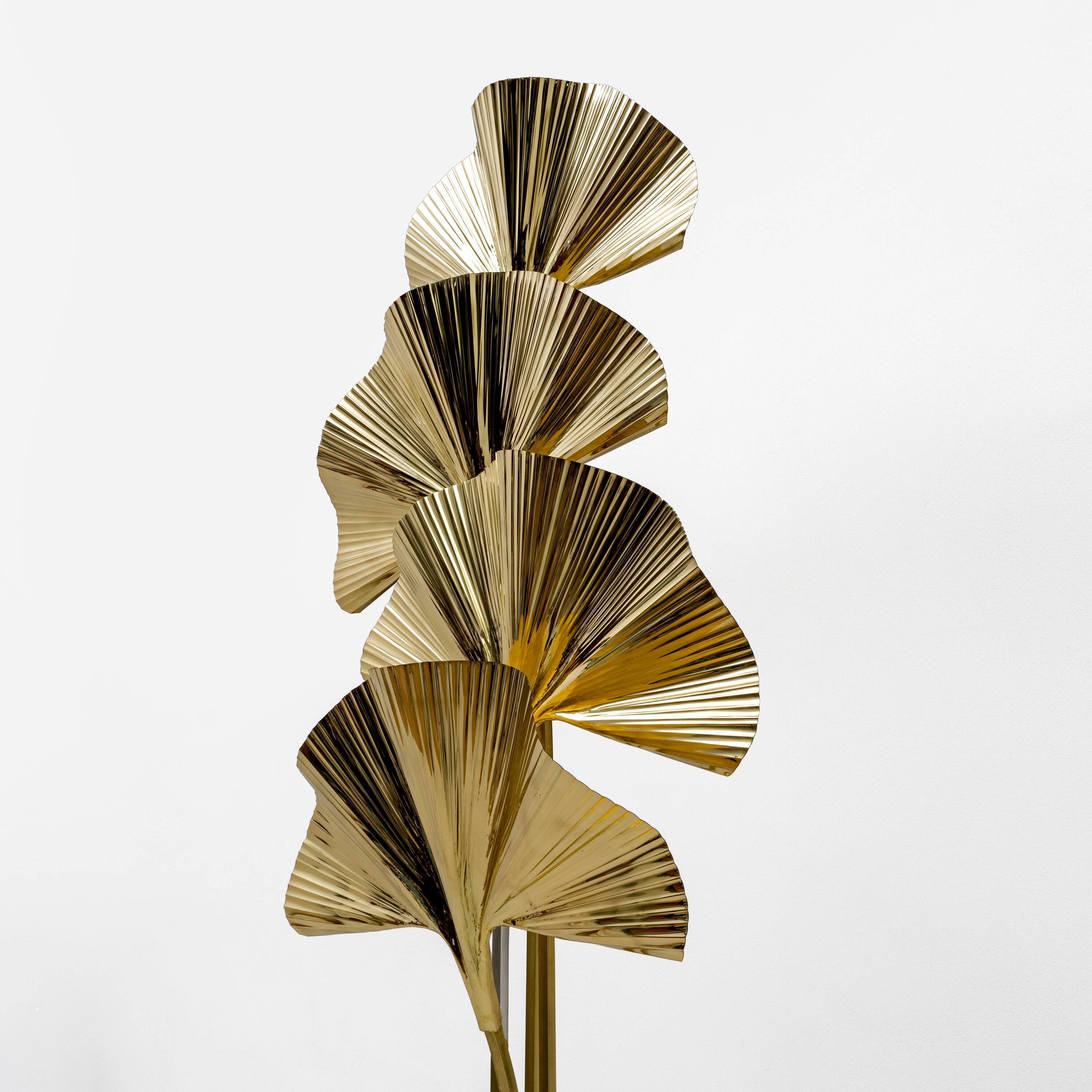 Italian Brass Floor Lamp “Ginkgo” – Barbi Style Lighting