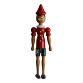 Figurine Pinocchio articulé en bois - jouet de collection