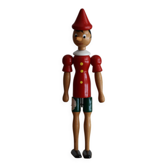 Articulated wooden Pinocchio figurine - collectible toy