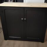 Parisian sideboard in black painted wood
