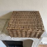Old wicker suitcase