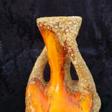 Vase orange Vallauris