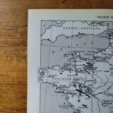 Original lithograph on France (geological + mining)