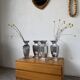 Set 4 vases en fonte d’aluminium