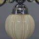 Art Deco Chrome and Glass Chandelier, 1930s