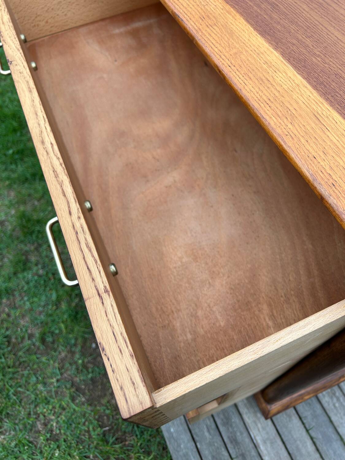 Vintage 1950s chest of drawers in gilded oak