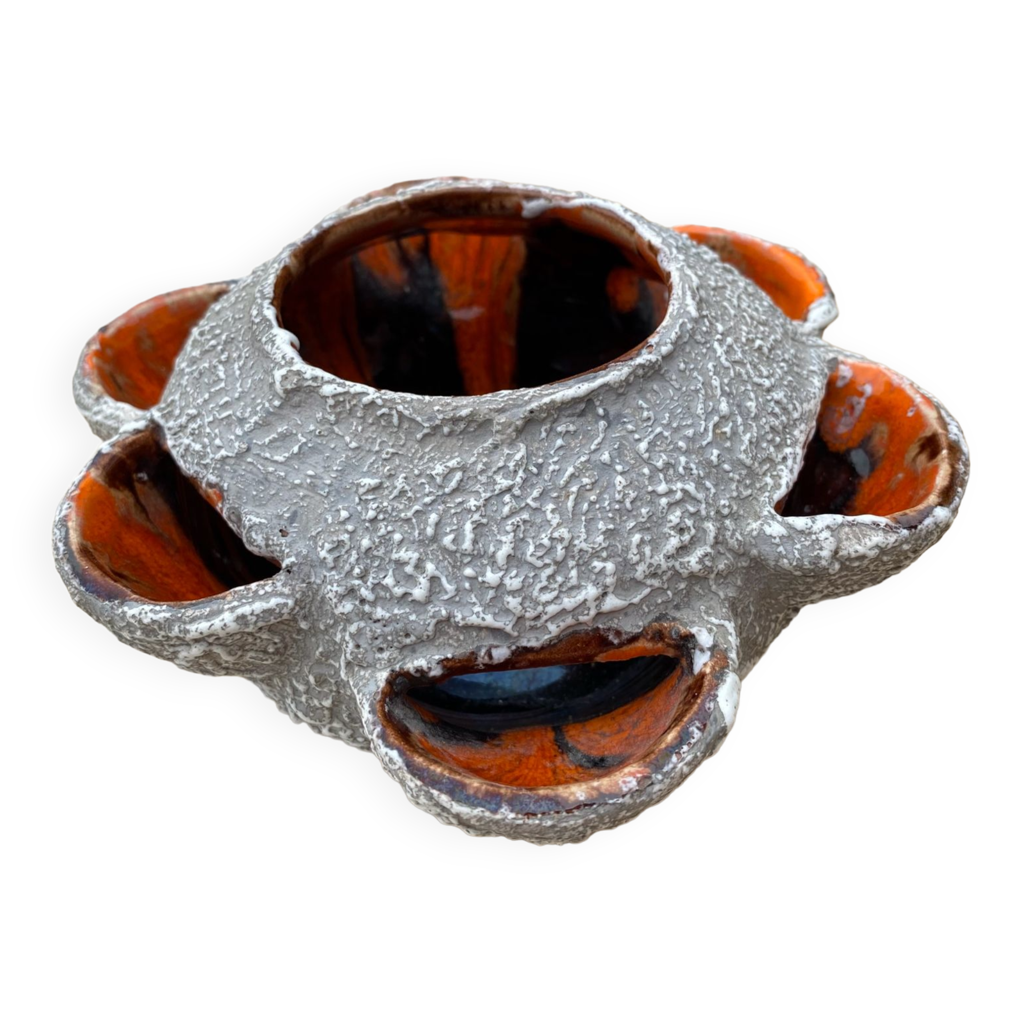 Vase for flower arrangements, fat lava.