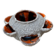 Vase for flower arrangements, fat lava.