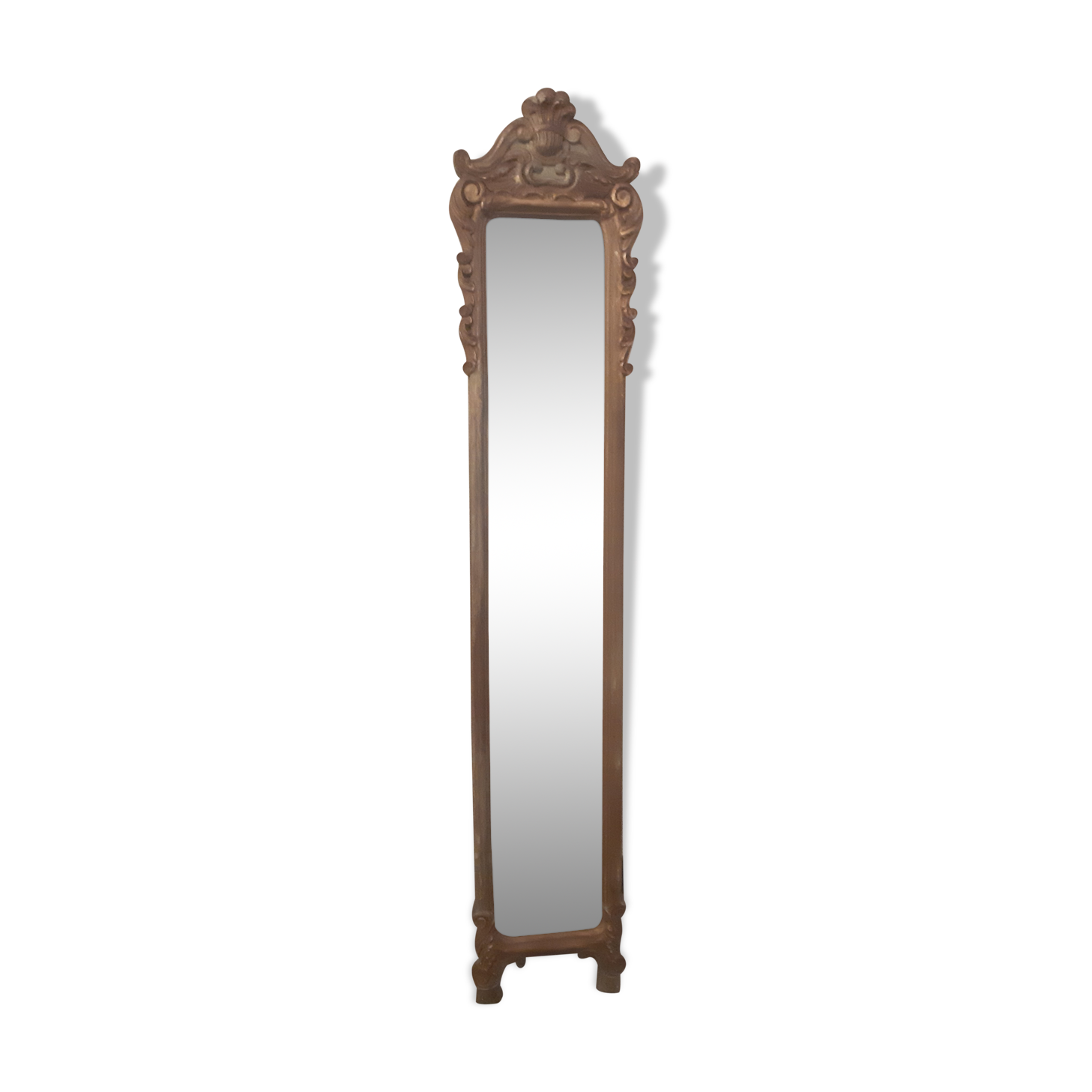 Louis XIV-style gilded wooden mirror
