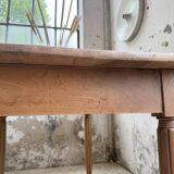 1950s walnut bistro farmhouse table