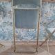 Lot de 4 chaises  pliantes - dossier et assise vert d'eau - structure métal doré -Chaisor