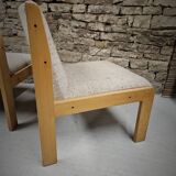 Pair of 1970s loop wool lounge chairs