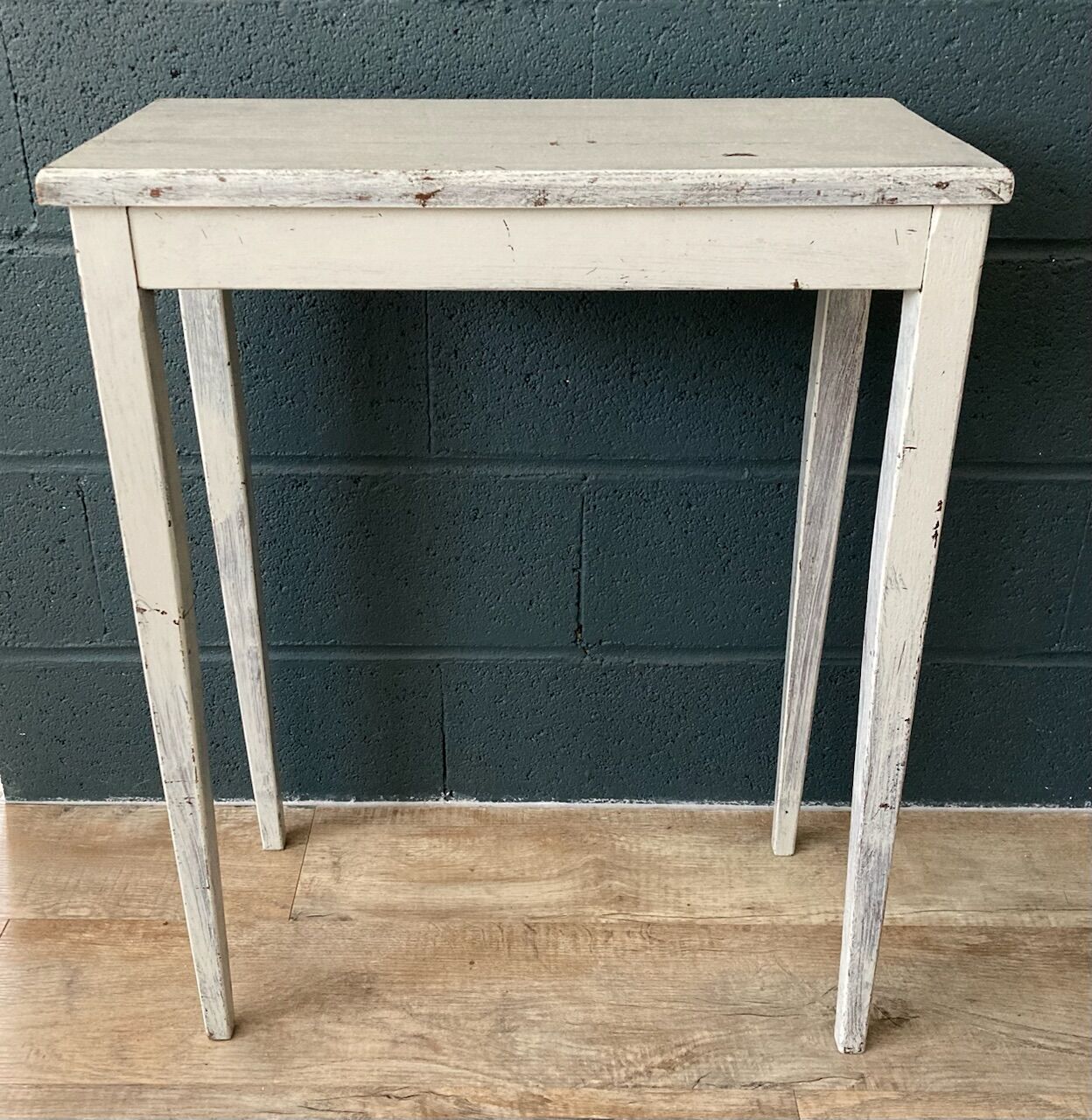 Side table in gray patinated oak