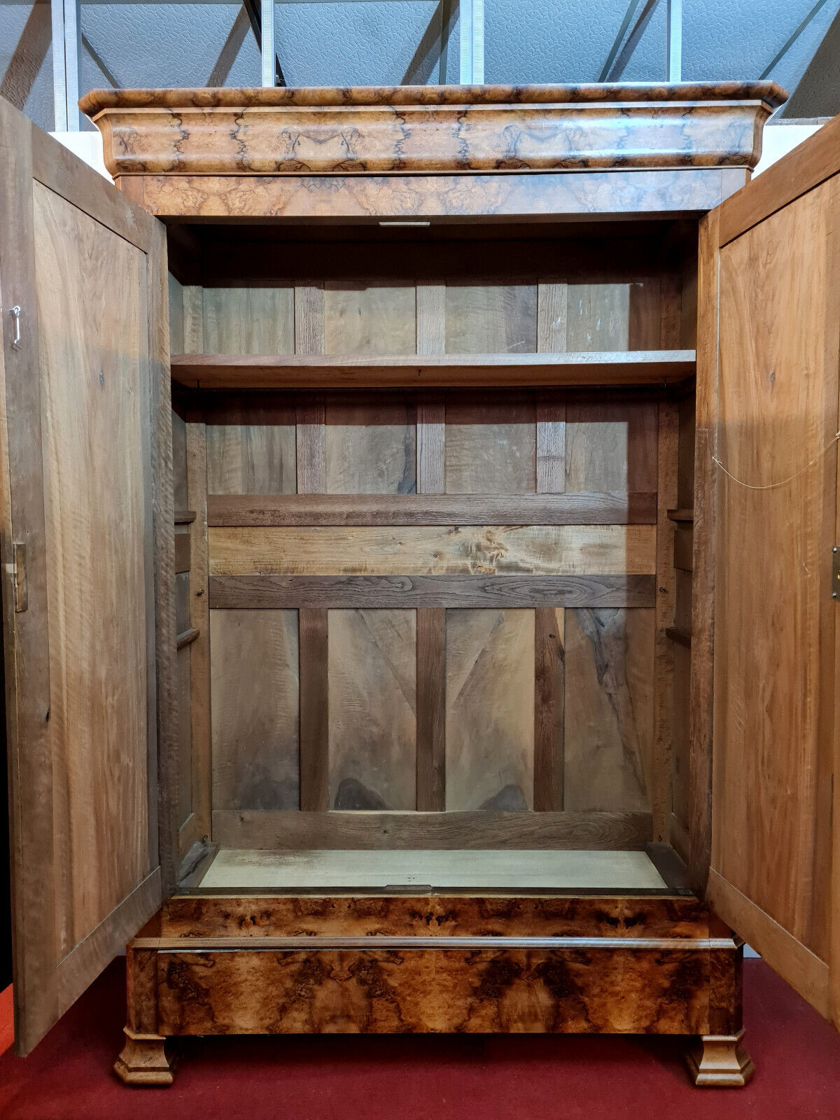 Parisian wardrobe Louis Philippe period walnut circa 1830