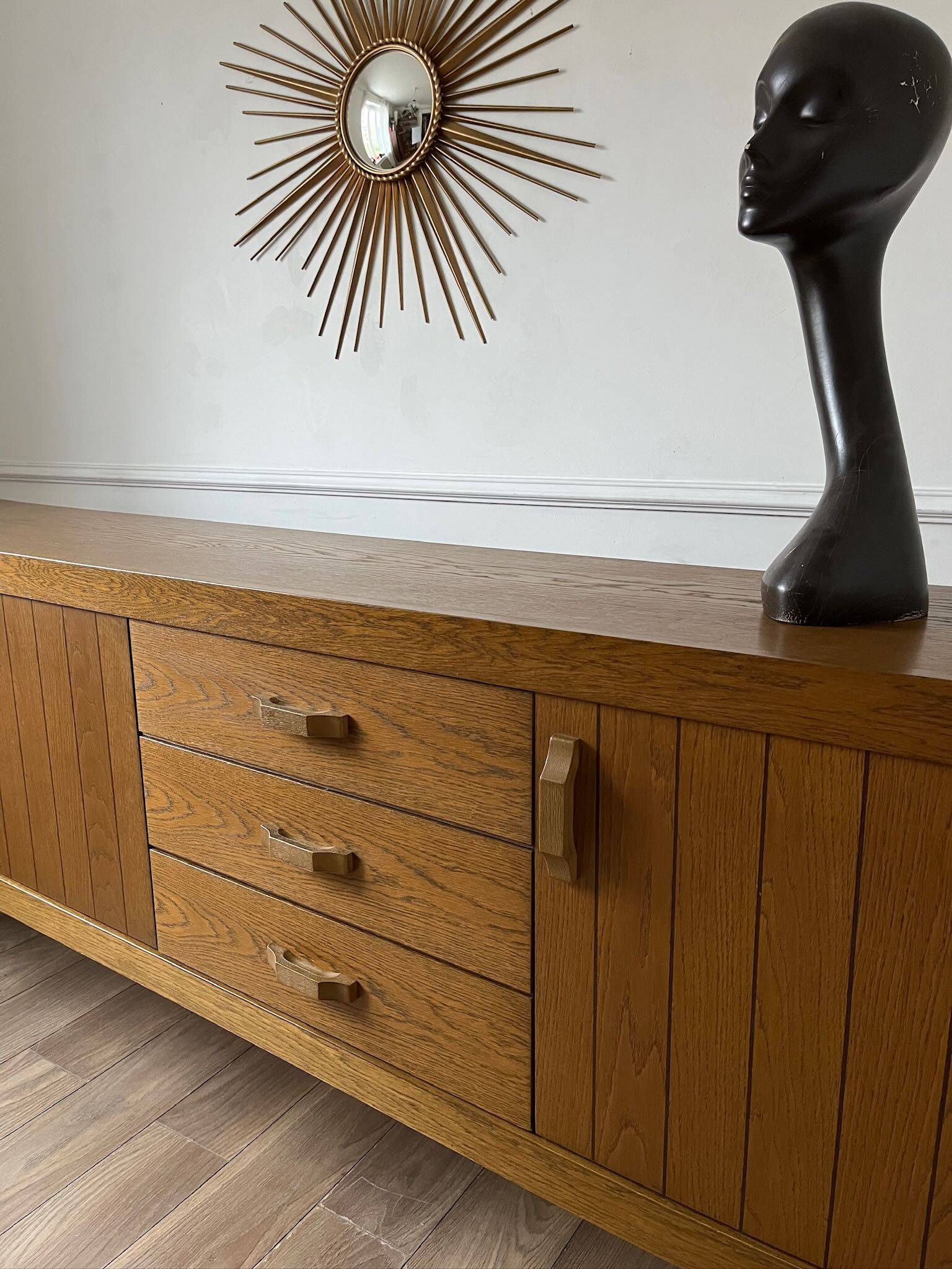 Large vintage brutalist sideboard