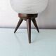 Danish vintage wooden tripod table lamp, 1970
